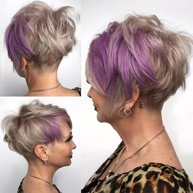 Purple Short Pixie Cut #pixie #layeredhair