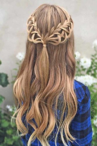Half Up Half Down Braided Hairstyles for Long Hair picture2