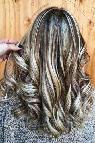 Deep Brown Hair Color and Blonde Highlights