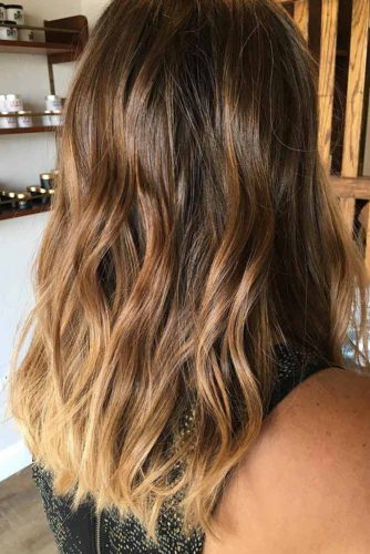 Warm Blonde Colors on Brown Hair