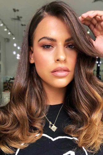 Glory Dark Brown Hair With Copper Hue Ombre #brownhair #ombre