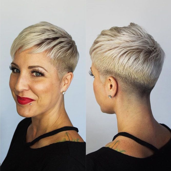 Peinados Pixie Undercut para mujeres mayores de 40 años #hairstylesforwomenover40 #olderwomenhairstyles