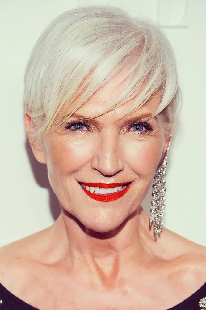 Short White Hairstyles For Over 60