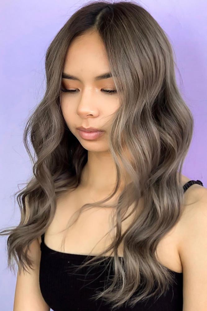 Ashy Pale Highlights Waves #highlights #balayage