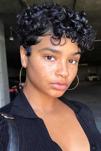 Curly Pixie Cut Black Hair