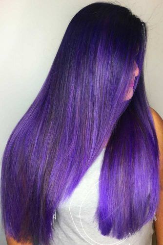 Dark True Purple #purplehair #brunette