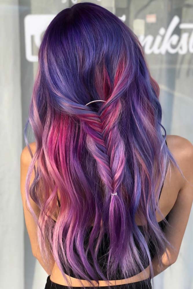 Purple Ombre Braid #purplehair #darkpurplehair