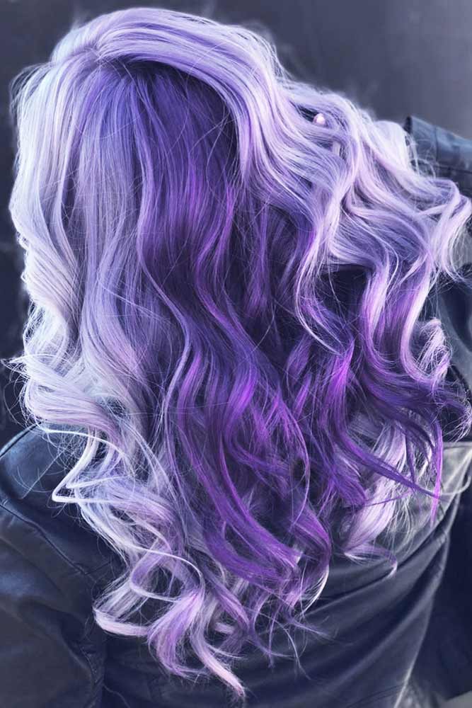 silver purple ombre hair