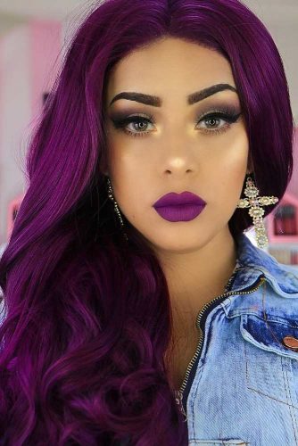 50 Cosmic Dark Purple Hair Hues For The New Image