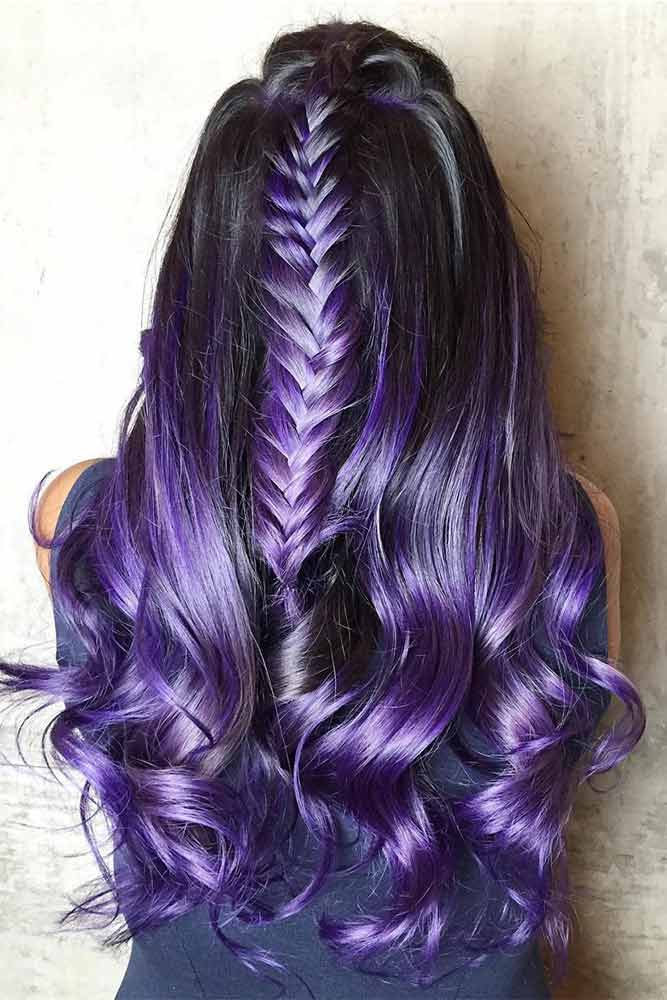 38 Cosmic Dark Purple Hair Hues For The New Image Lovehairstyles