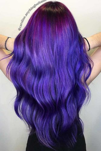 50 Cosmic Dark Purple Hair Hues For The New Image