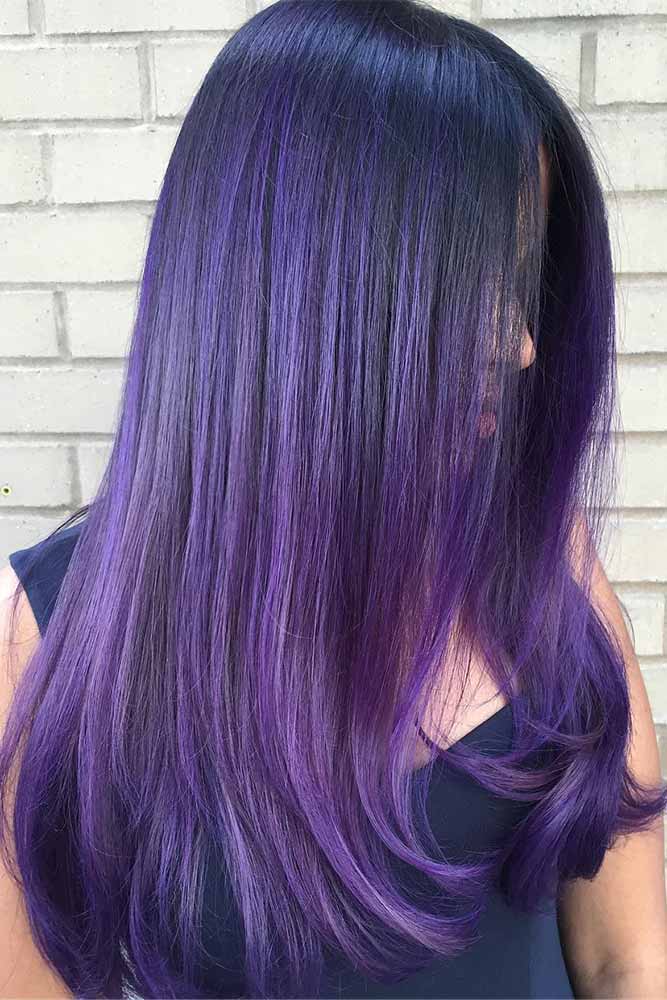 50 Cosmic Dark Purple Hair Hues For The New Image | LoveHairStyles