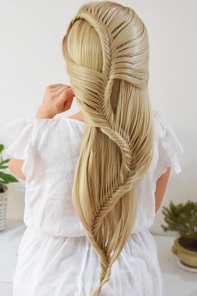 Wavy Fishtail Braid Design #fishtailbraids #braids