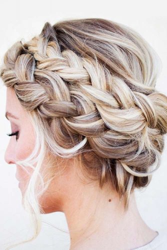 Classic Halo Braid Ideas French #braids #updo