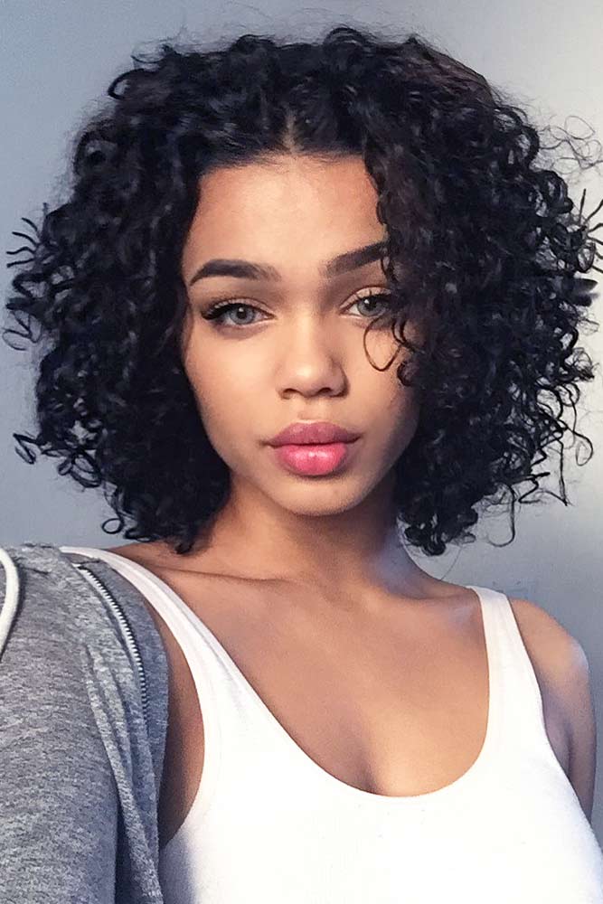 short curly black hair