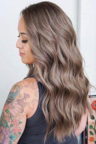 Natural Ash Brown Looks Waves #ashbrownhair