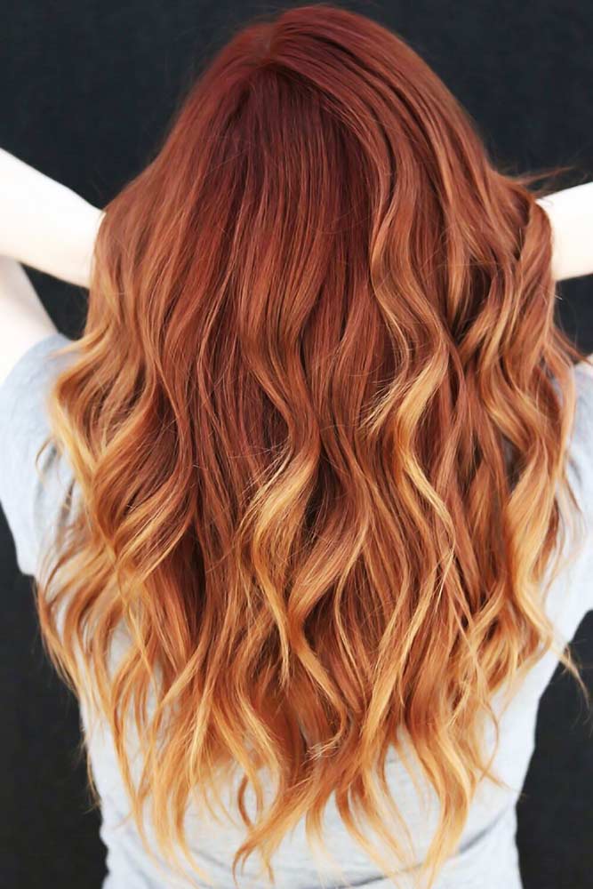 light auburn hair ombre