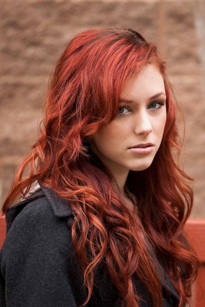 dark auburn red hair