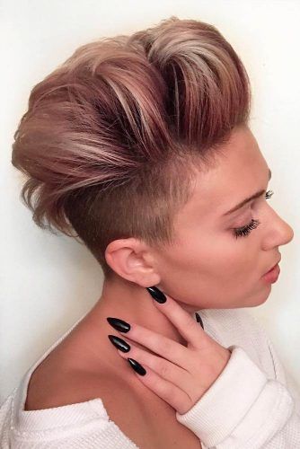 Half Shaved Head Pompadour #pompadourhairstyle #haircuts #hairstyles