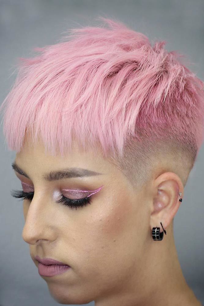 Layered Taper Haircut Fade Pink #taperhaircutwomen