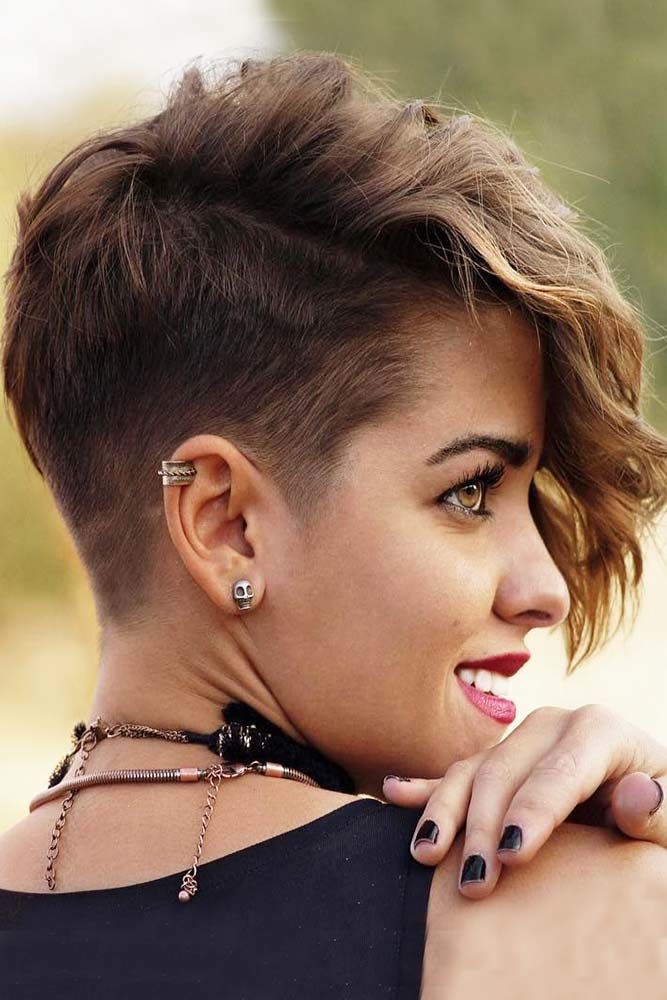 Choppy Taper Haircut Fade Brown #taperhaircutwomen