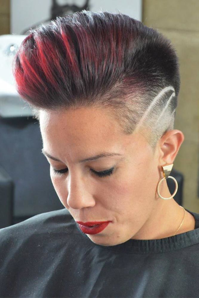 High Taper Fade Haircut Red #taperhaircutwomen