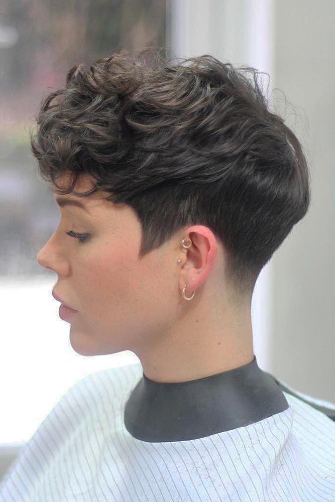 Curly Taper Fade Layers #taperhaircutwomen