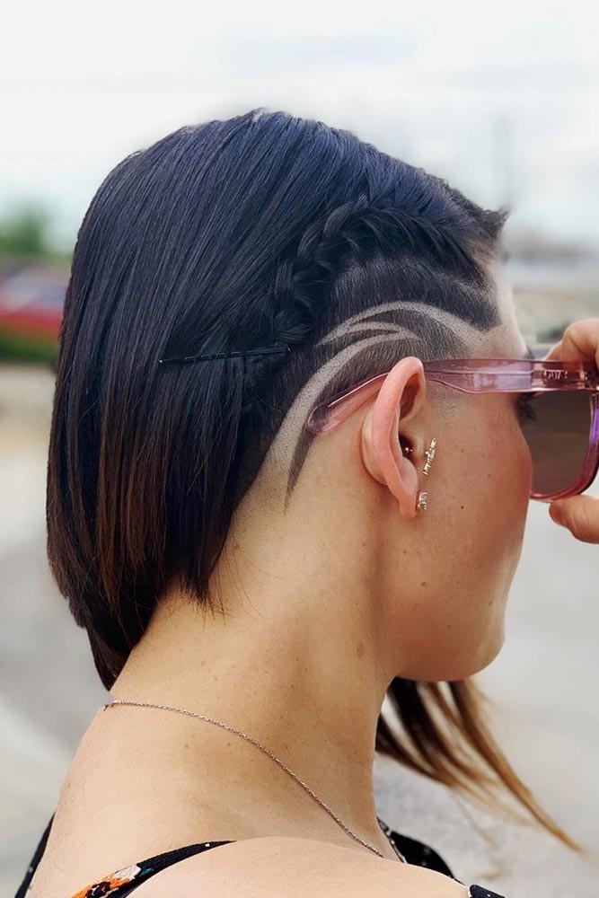 Straight Bob With Disconnected Undercut #disconnectedundercut #undercut #haircuts