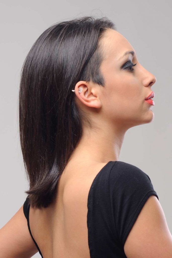 Disconnected Undercut For Brunette Girls