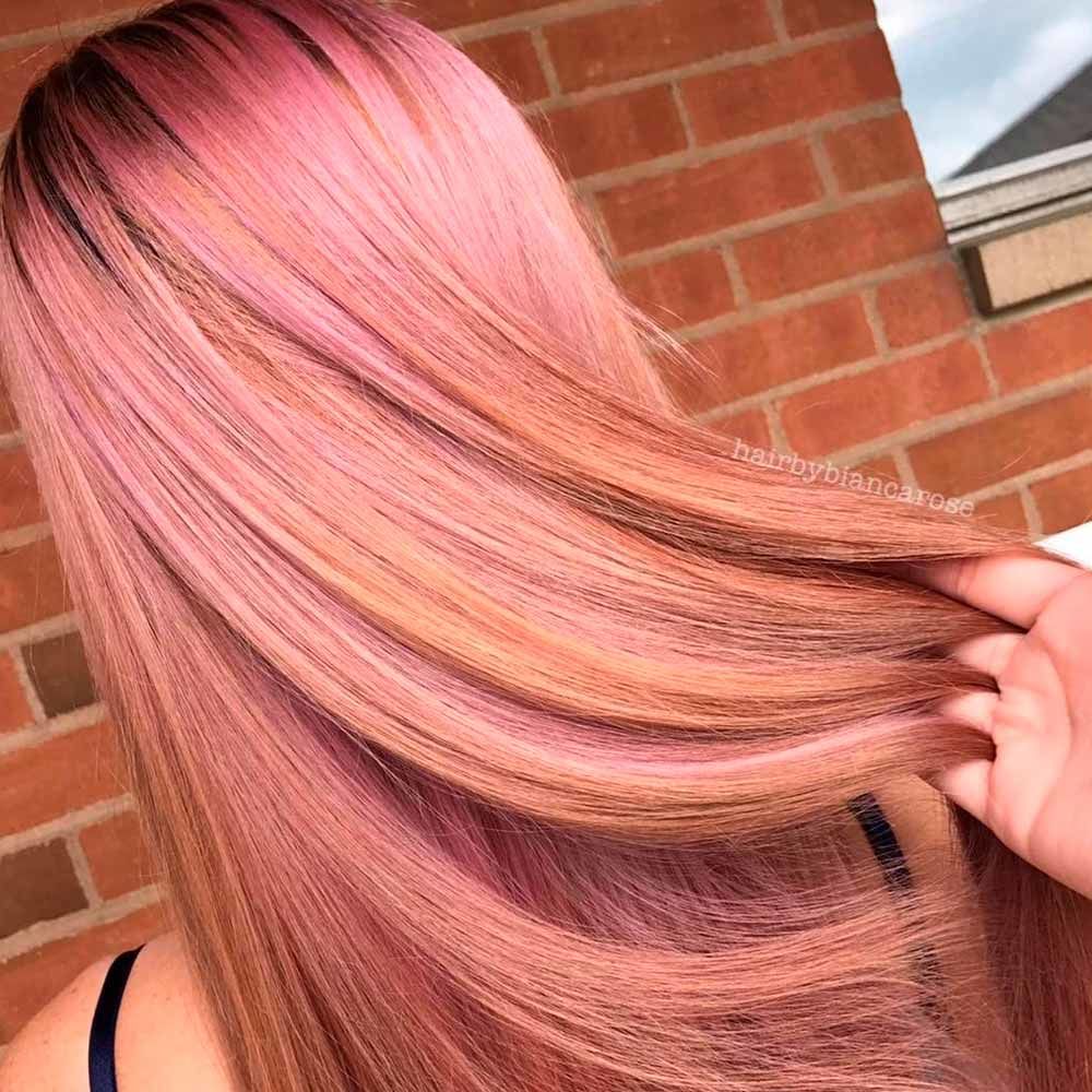 Darker Rose Gold For Brunettes