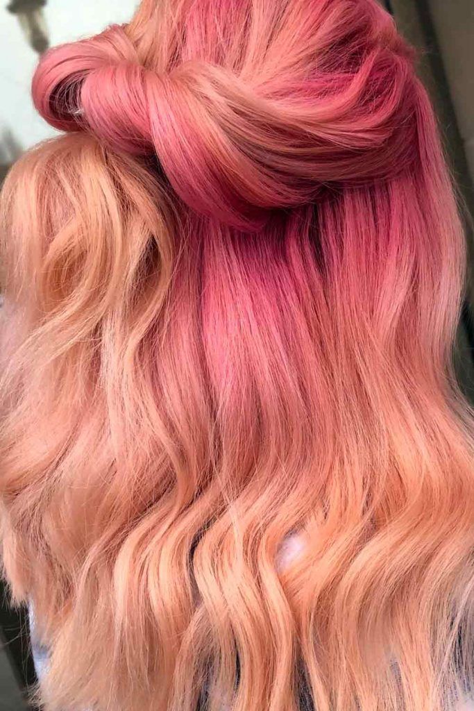 Rose Gold Color for Long Hair