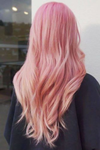 Peachy Tones Layered #rosegoldhair