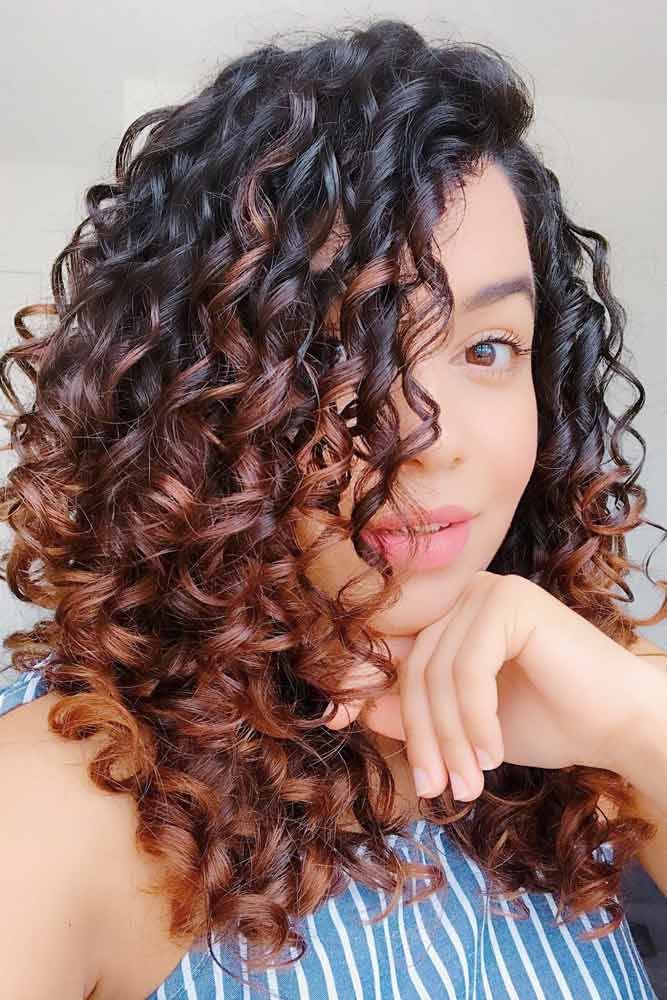 Cute Curly Hairstyles Ombre #wavyhair #wavyhairstyles #wavyhaircuts