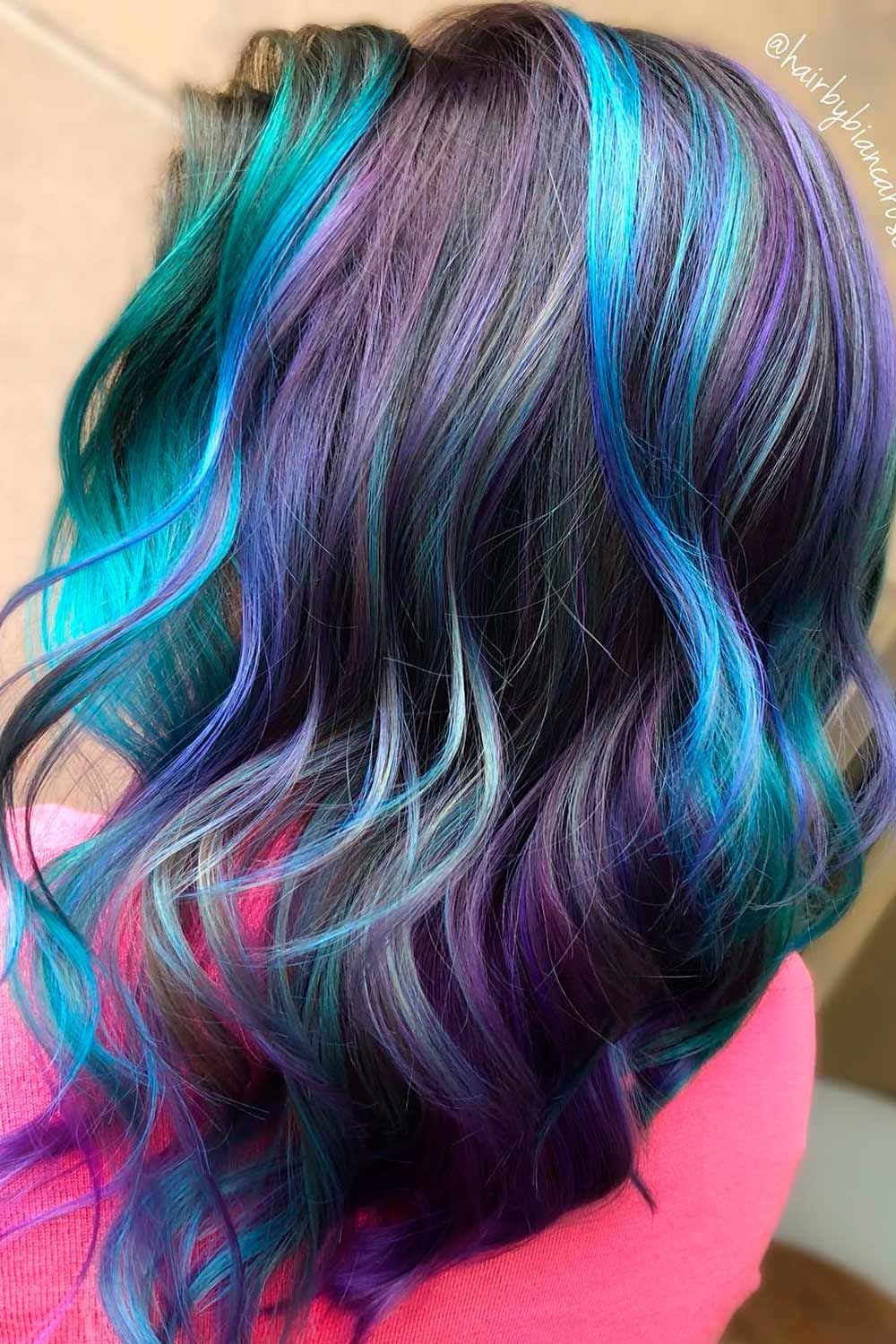 Greenish Galaxy Hair