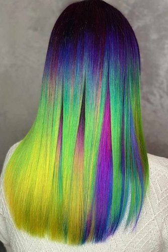 Greenish Galaxy Sleek #galaxyhair