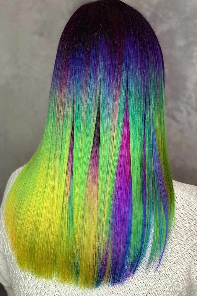 Greenish Galaxy Sleek #galaxyhair