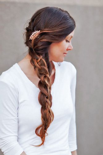 Side Swept Ponytail With Braid picture 3