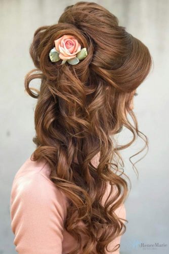 33 Half Up Half Down Wedding Hairstyles Ideas