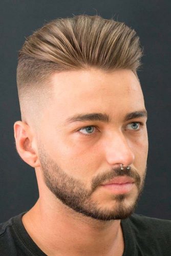 Bald Fade with Slicked Back Hair picture2
