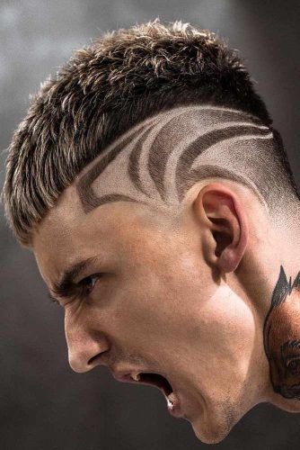 High And Tight Cut With Hair Tattoo #haircuts #highandtighthaircut #menhaircuts