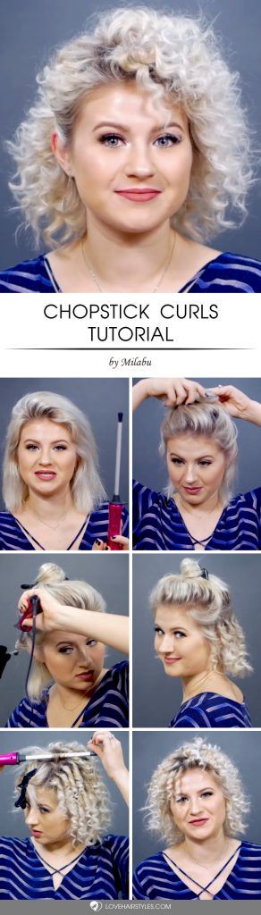 Chopstick Curls Tutorial #howtocurlshorthair #shorthairstyles #hairstyles #curlyhair #tutorial