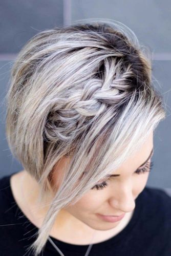Messy Flirty And Girly Braided Pixie Bob #pixiebob #haircuts #hairstyles #braids