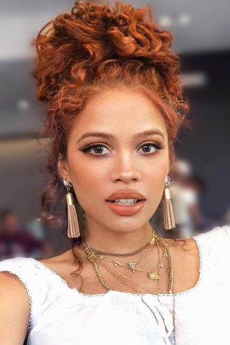 Bun For Long Curly Hairstyles picture2