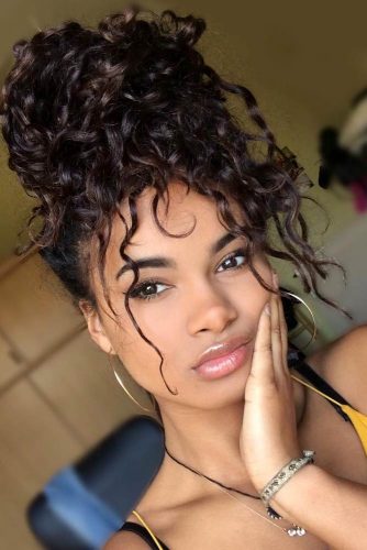 Bun For Long Curly Hairstyles picture1