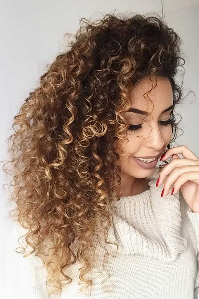 Side Part Long Curly Hair picture1