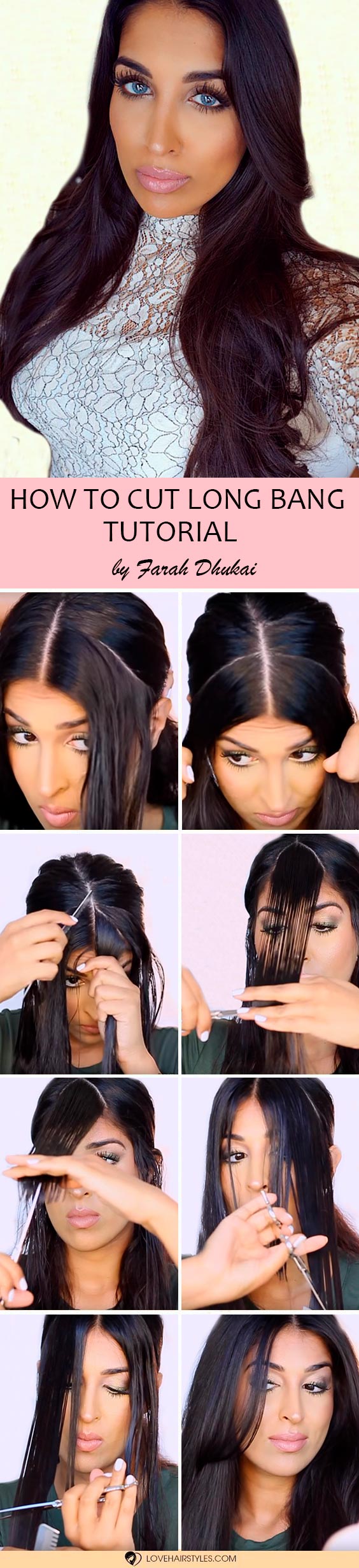 How to Cut Long Bangs