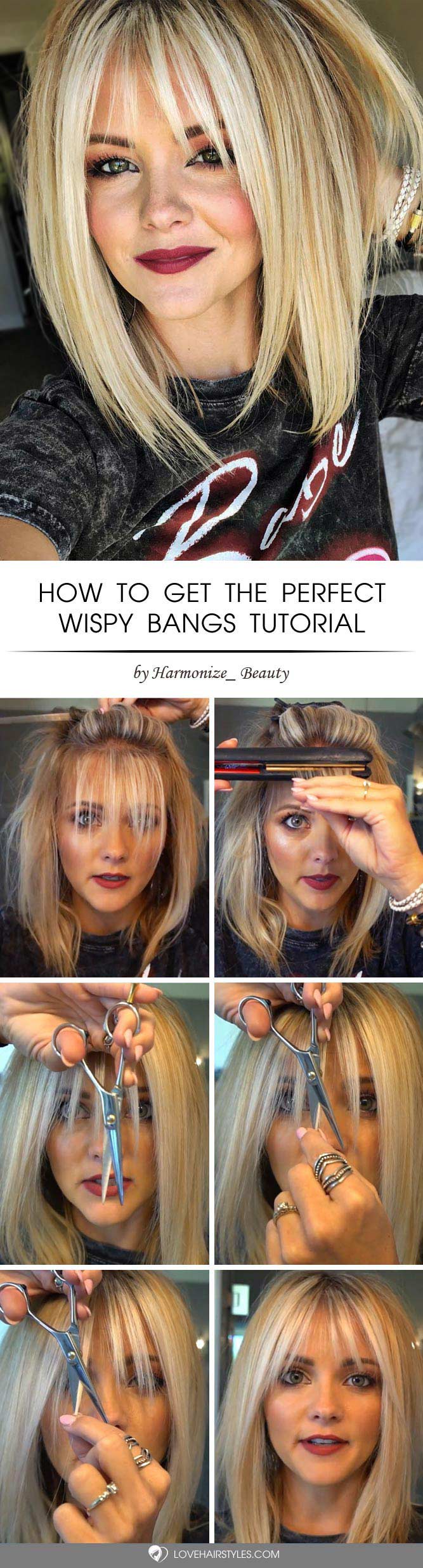 How To Get The Perfect Wispy Bangs #howtocutbangs #bangs #tutorials