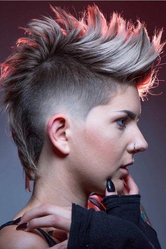 Spiky Mohawk With Low Fade