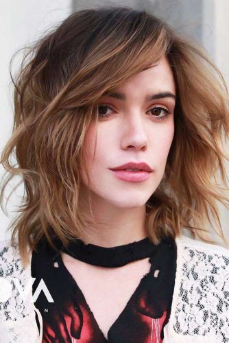 Haircuts With Bangs #shorthair #faceshapehairstyles