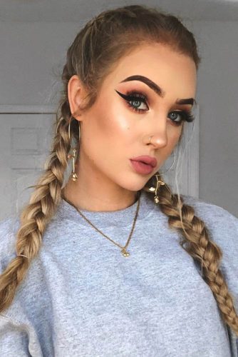 Two Braids Are A Stylish Comeback Of Your Childhood 